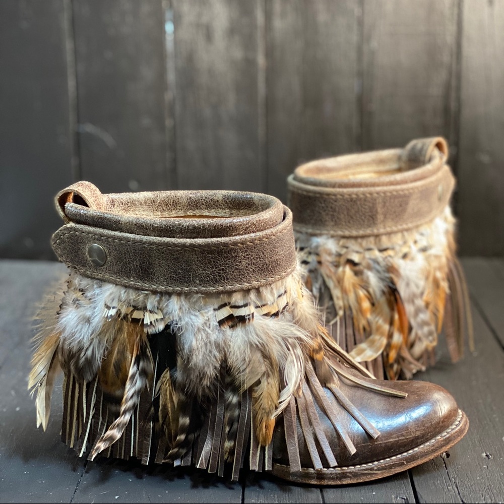 Size 7.5 Upcycled Boho Boots, Frye boots